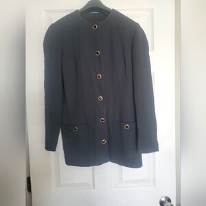 Vintage Liz Claiborne Dresses Black Longline Jacket – Size 4